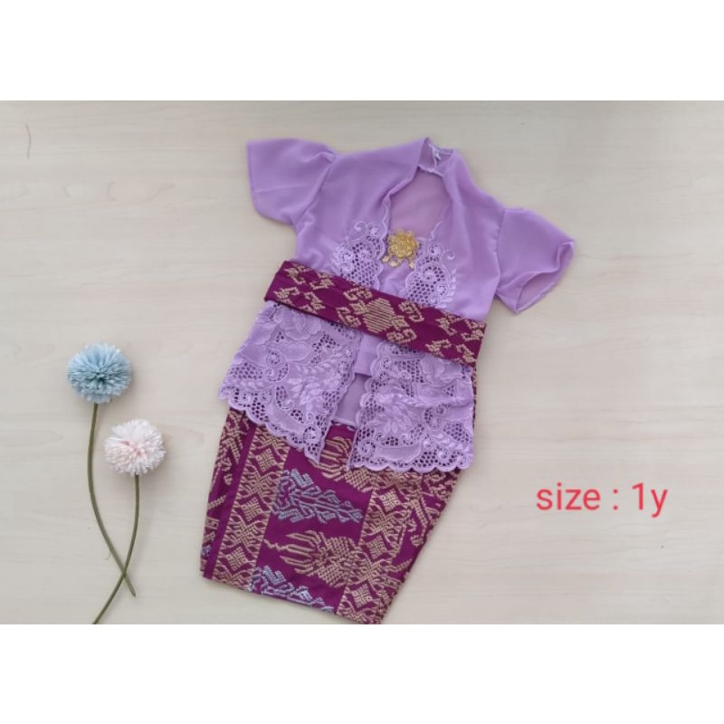 0-5 tahun free bandana SET KEBAYA BORDIR+KAMEN OBI ANAK