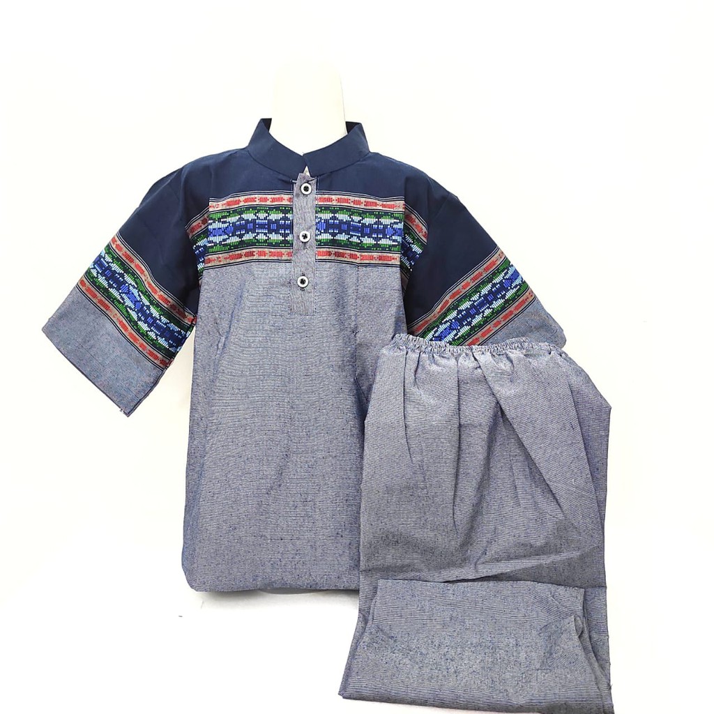 Baju KOKO ANAK Laki usia 8 9 10 11 12 13 14 15 16 tahun Biru Navy Abu Hijau Lengan Pendek SMP Muslim