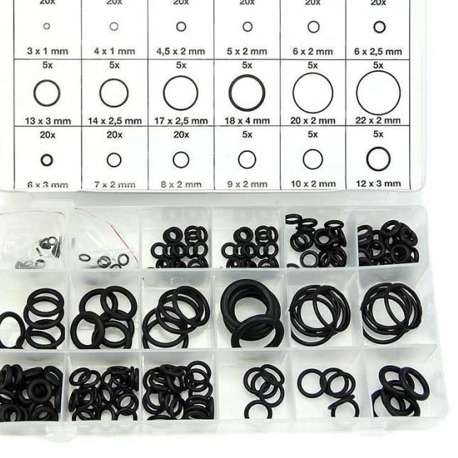 ✲→ Karet Rubber O Ring Seal Pcp Set Box 225 PCS / Oring Tutup Klep ★★ 0VR