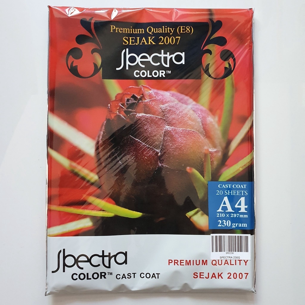 Spectra Cast Coat Glossy Photo Paper A4 230 GSM / Gram