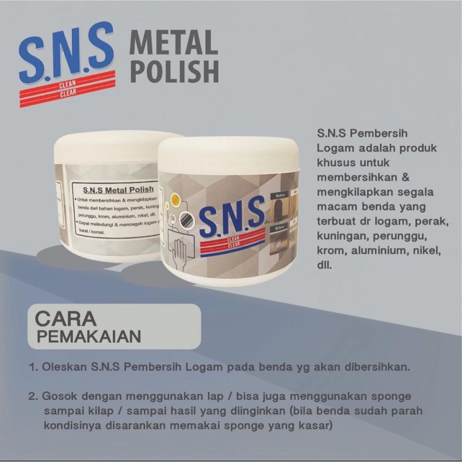 SNS Metal Polish Pembersih Logam 400gr