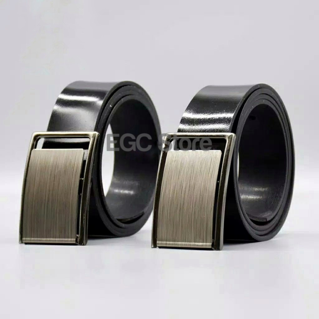 IKAT PINGGANG PRIA SILET HITAM POLOS STAINLEES BERKUALITAS BDT+FIBER JAVARINO