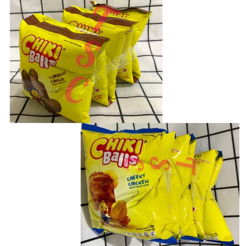 

Chiki Balls Chicken / Chocolate 5 sachet x 10gr Chiki Balls Ayam / Cokelat / Chiki rasa Ayam