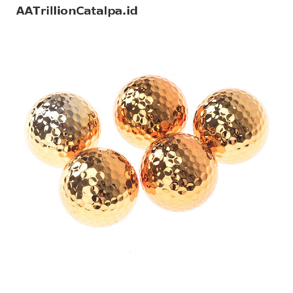 Aatrillioncatalpa 1pc Bola golf Warna Emas