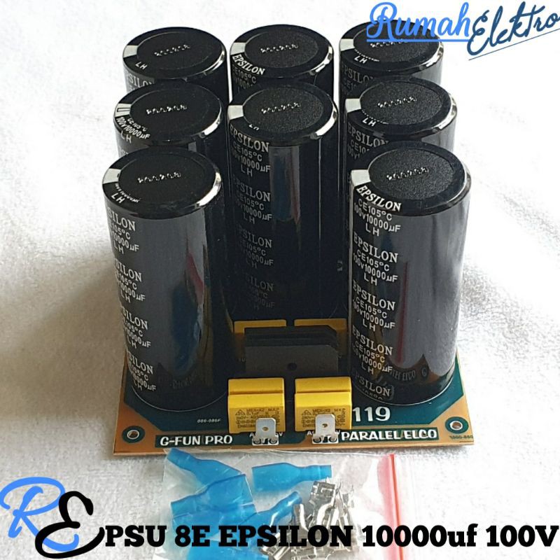 KIT PSU 8 ELCO EPSILON 10000uf 100V Original