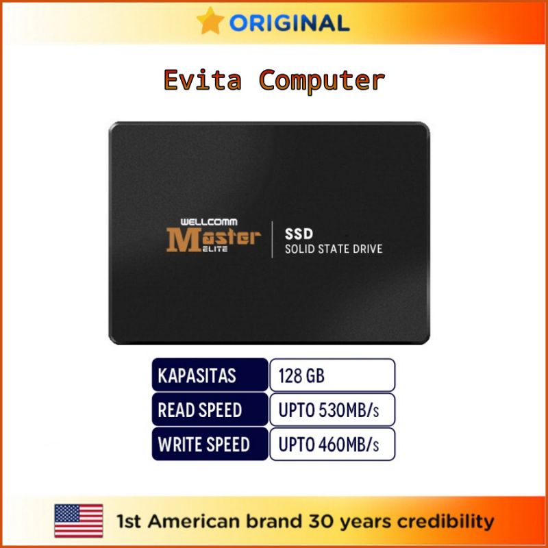 HDD SSD SATA III WellComm 128 GB Garansi Resmi