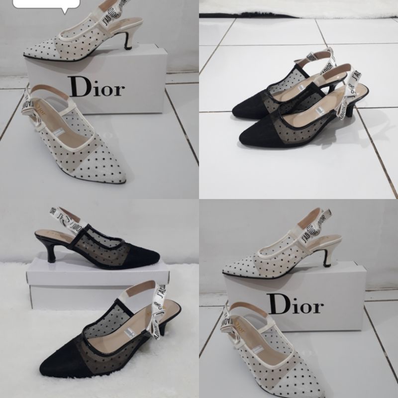 (freebox DR) Swiss Dotted Heels Tulang 5cm - JRL.01