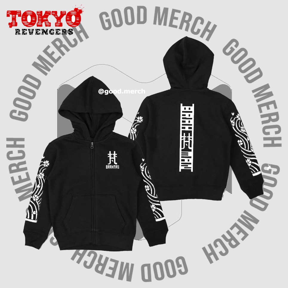 JAKET HOODIE ZIPPER ANAK BRAHMAN UNIFORM TOKYO REVENGERS ANIME