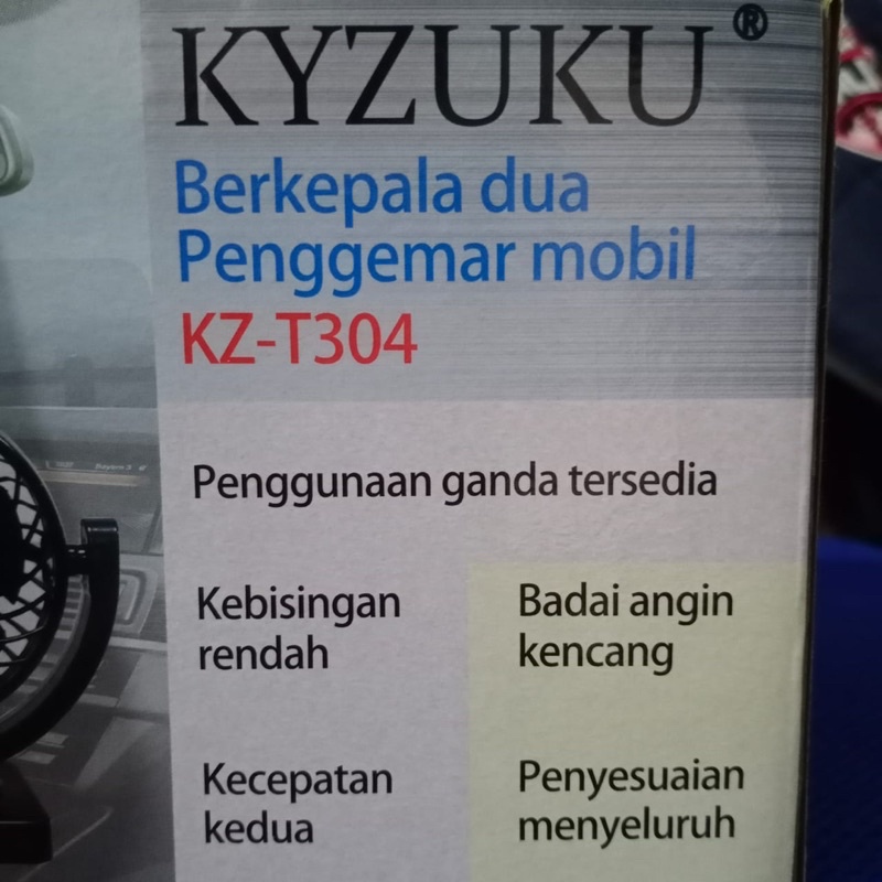 kipas mobil dobel kyuzuku 12V 24V -12V original