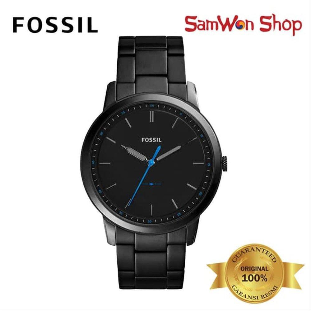 Jual FOSSIL FS5308 THE MINIMALIST MEN BLACK DIAL ION PLATING DIJAMIN ORI Limited