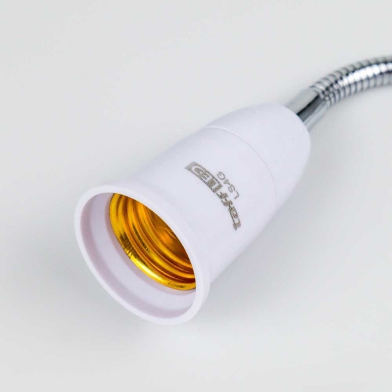 Adapter Ekstensi Fitting Lampu Sambungan Bohlam Leher Elastis E27 20cm