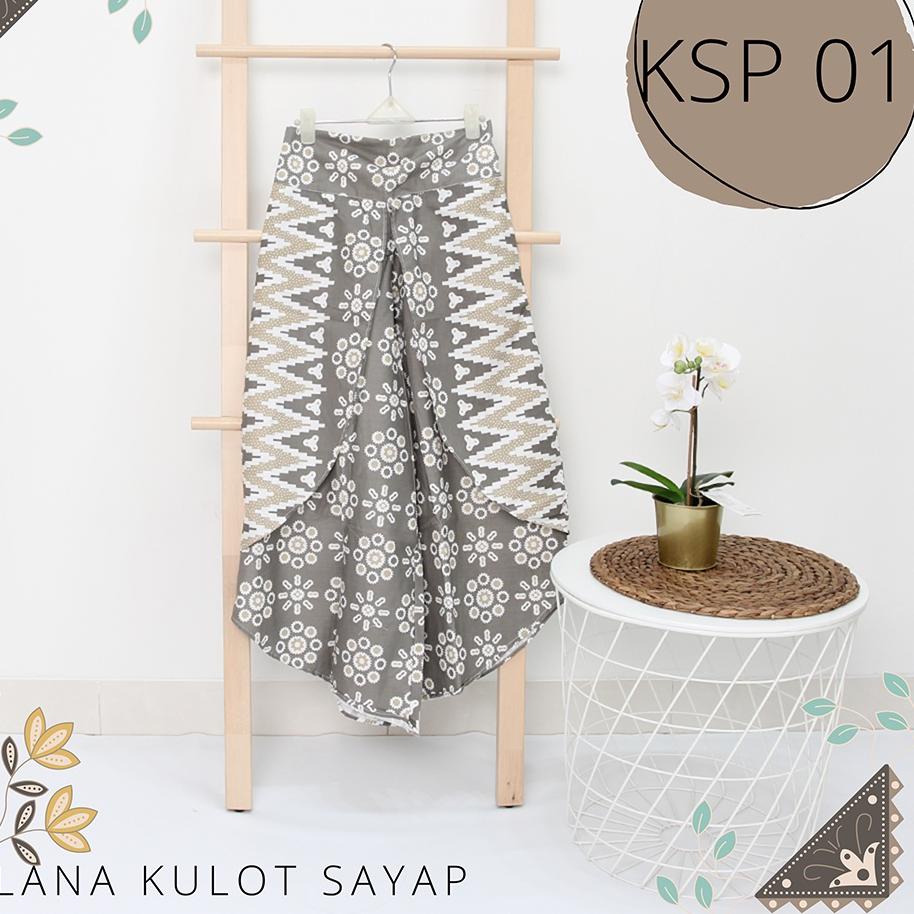 ✷ Kulot sayap Lawasan Batik Celana Tumpuk Kerja Kantoran Bawahan Kebaya Sogan Genes Kasual ○