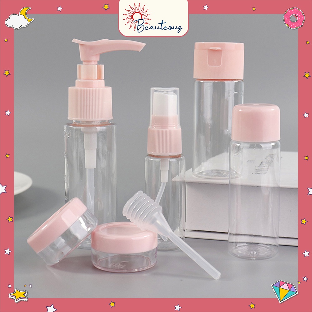 Botol Travel Set Tempat Refill Sabun Cair Kosmestik Bottle Set Spray Pump Murah