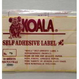 

Label Koala No.103 Kode El0451 Za