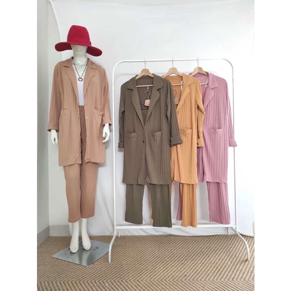Set Blazer Lora Set blazer premium Set blazer knit Set blazer wanita Knit Hanover