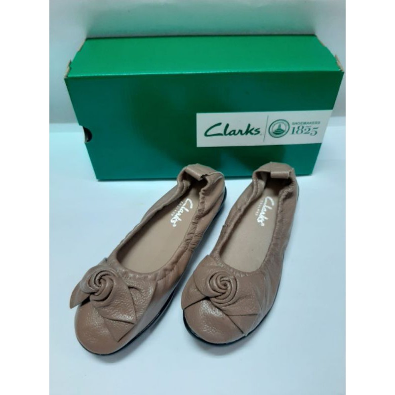 Sepatu Wanita Clarks radial Bow pita kecil / Clarks radial