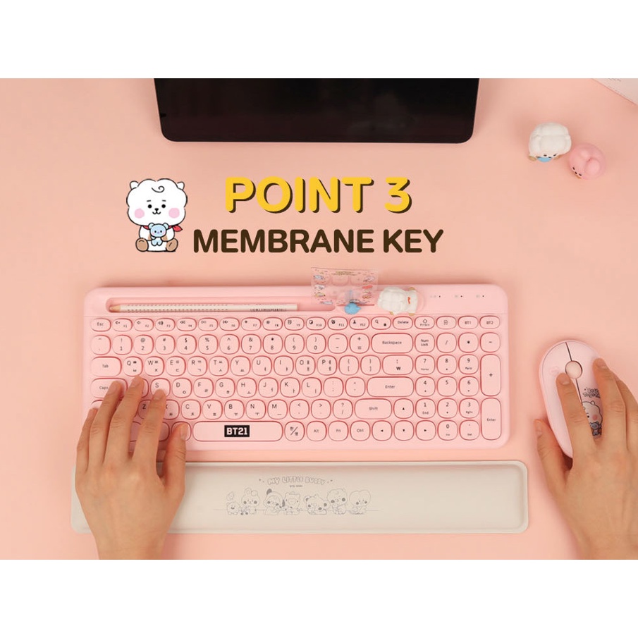 ROYCHE Wireless keyboard BT21 BTS HANGUL KOREA