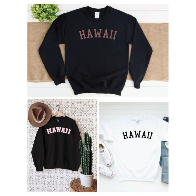 Sweater HAWAII BIG SIZE S - XXXXXL(6XL) Sweatshirt Crewneck Long Sleeve Fashion Pria Wanita Jumbo OVERSIZE 5XL 4XL 3XL 2XL XL L M