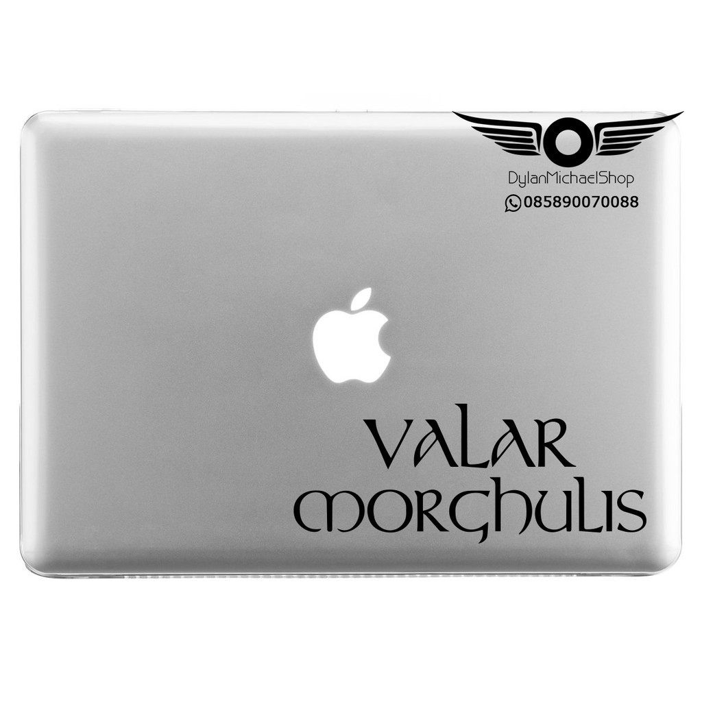 Stiker Laptop Valyrian Valar Morghulis Sticker Decal Vinyl GoT Thrones