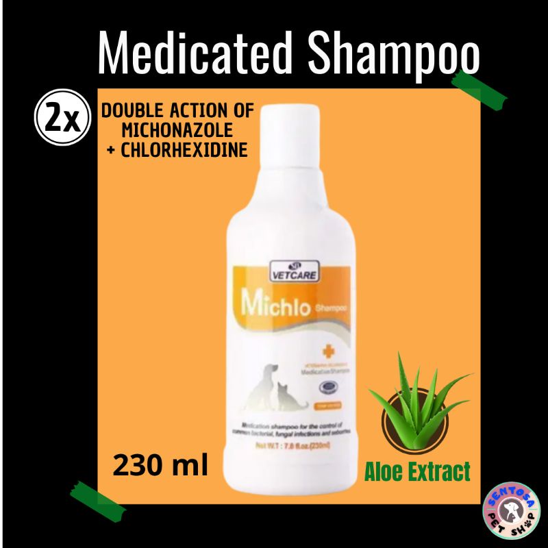 SB Vetcare Michlo Shampoo 230 ml - Medicated Shampoo anjing kucing anti jamur