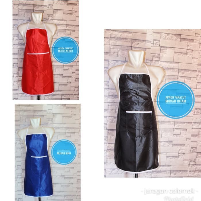 CELEMEK PARASUT TAHAN AIR APRON WATERPROOF UNTUK MASAK CUCI PIRING DLL