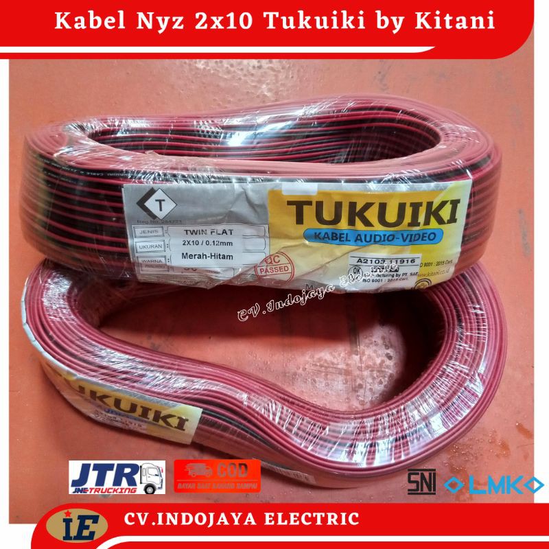 Kitani Kabel Nyz Twin flat 2x10 Full 90 Meter Tukuiki