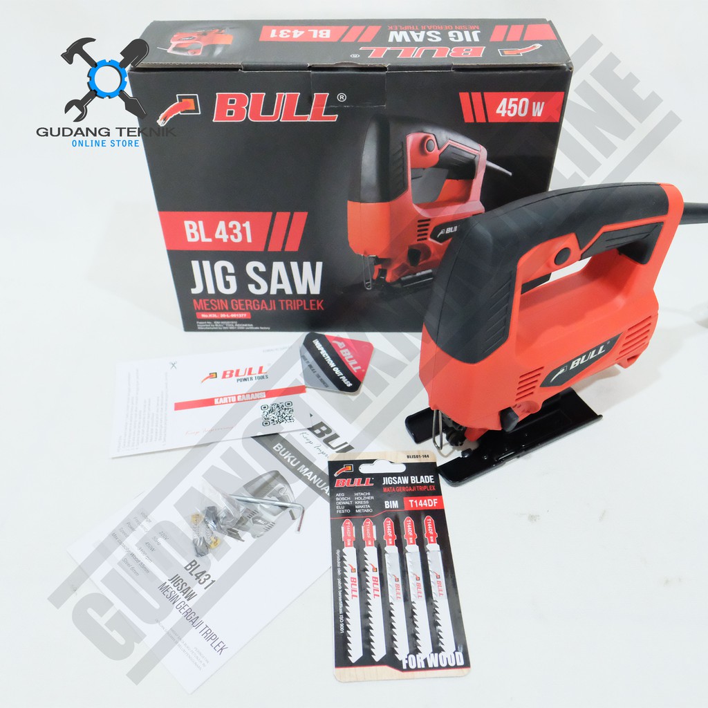 BULL BL431 / Mesin Jigsaw Bull BL 431 - Mesin Gergaji Triplek Jig Saw Bull