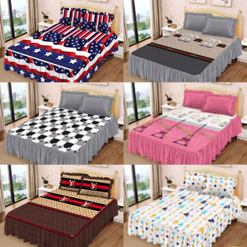 SPREI LADY ROSE RUMBAI KING 180X200 MOTIF TERBARU TERLARIS LOGO KARAKTER