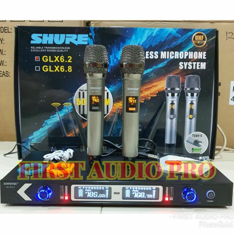 Mic Wireless SHURE GLX6.2 / GLX 6.2 / GLX62 / GLX 62 MULTI.CHANNEL BATTERAI CAS