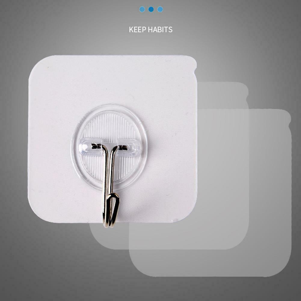 1 Piece Wall Storage Hook / Transparent Wall Hooks /Seamless Adhesive  Hook /  Punch-free Seamless Hook For Kitchen Bathroom Office