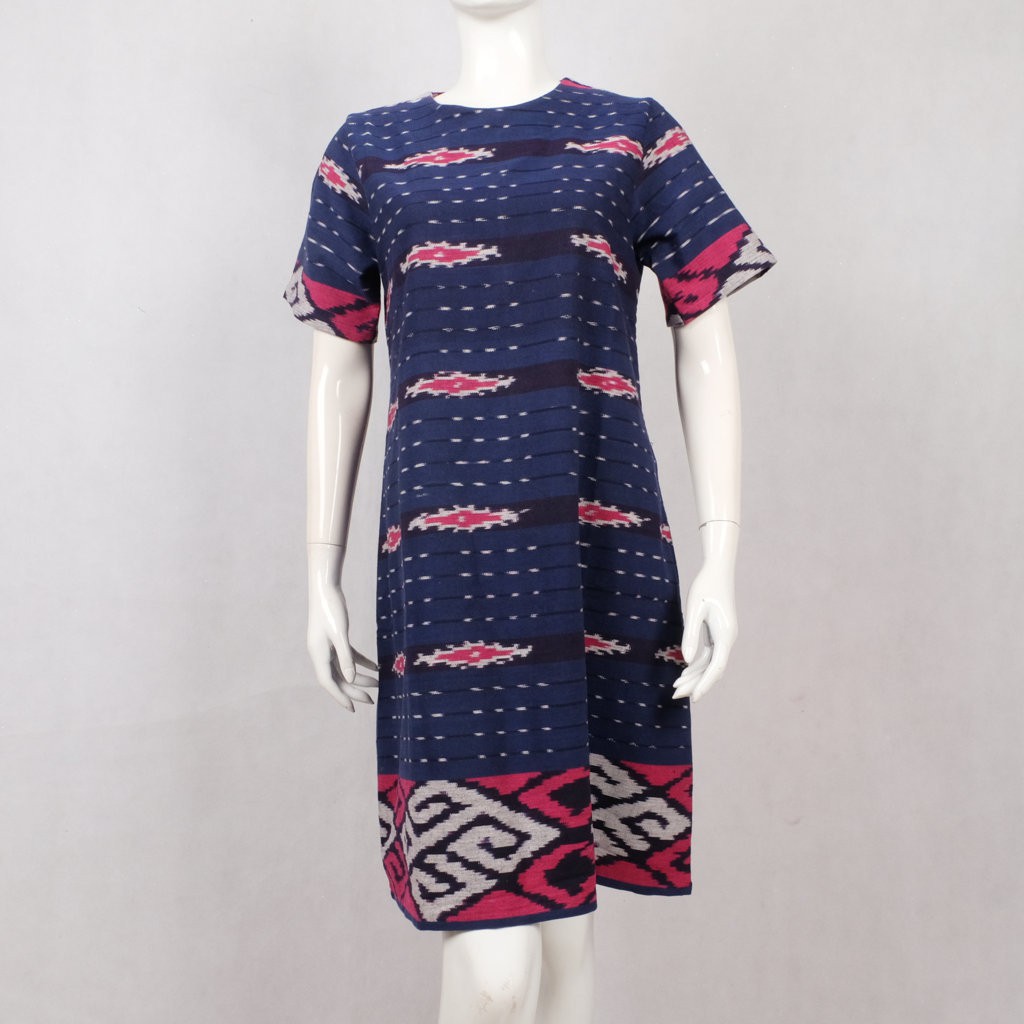 BK  GIANINA DRESS TENUN JEPARA / DRESS JUMBO ALLSIZE BIGSIZE  by batik kanjeng