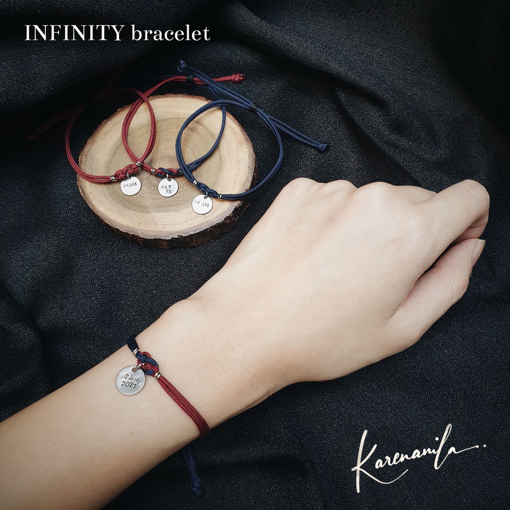  GELANG  NAMA  CUSTOM INFINITY BRACELET Gelang  couple  