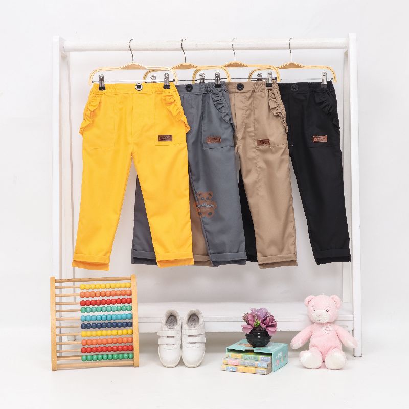 NEW ZARRA PANTS KRIWIL Celana Panjang Anak Perempuan Stik Balik 5-12 tahun GMW GOMAWO