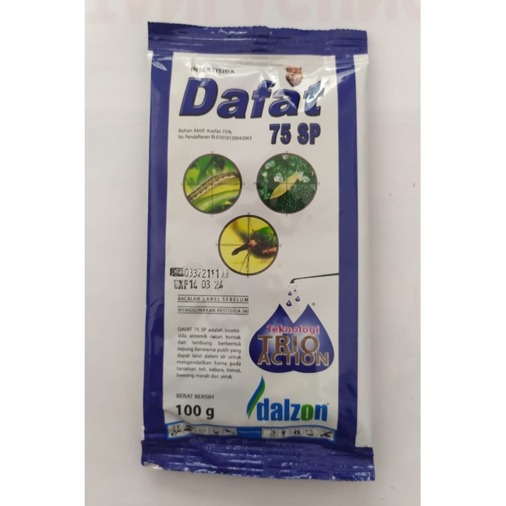 INSEKTISIDA BAHAN AKTIF ASEFAT DAFAT 75 SP 100 GRAM