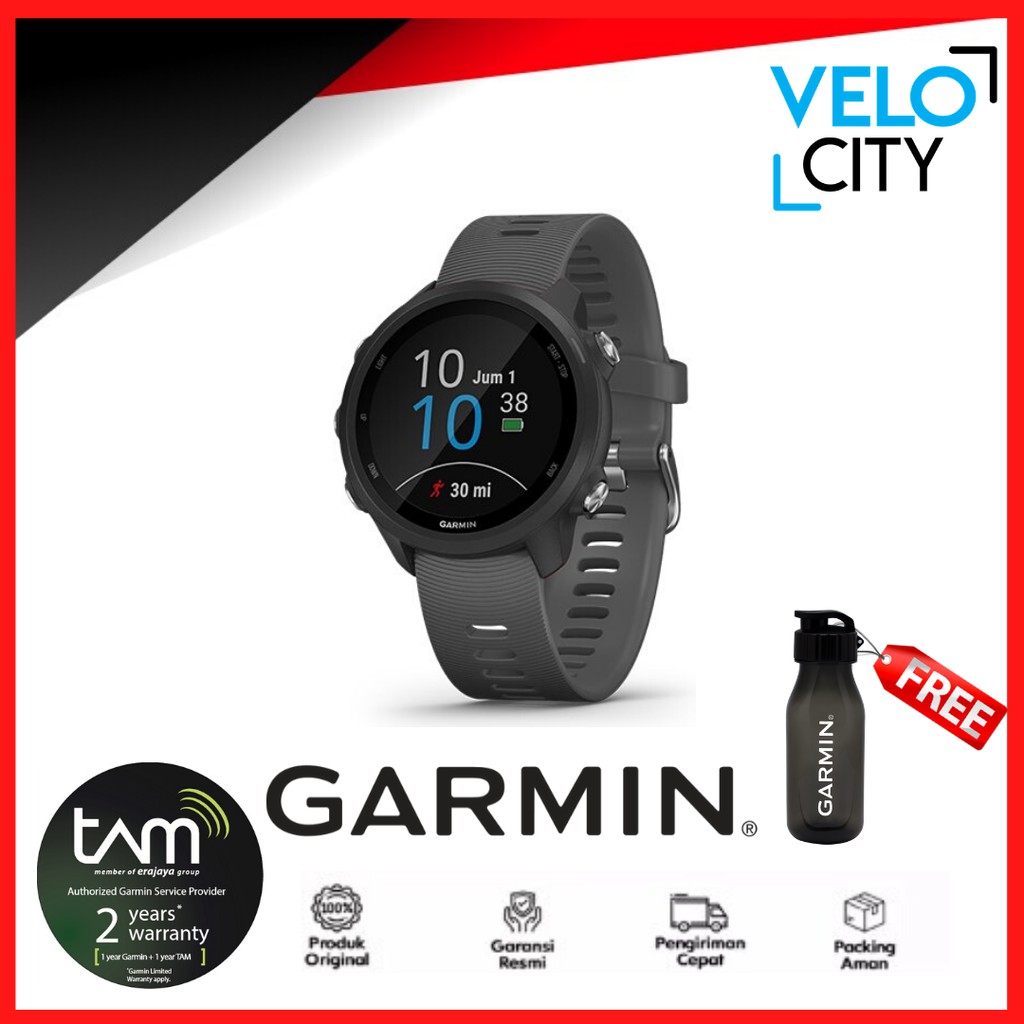 Garmin Forerunner 245 slat grey non music Garansi Resmi TAM 2 Tahun