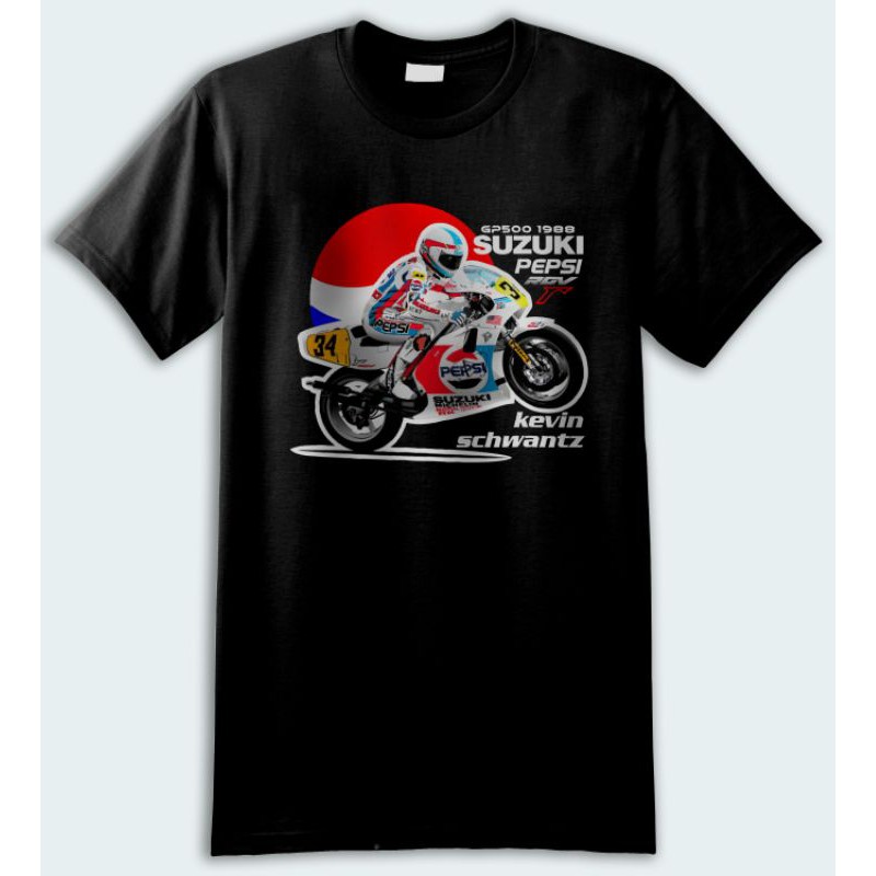 kaos racing motogp team suzuki pepsi kevin schwantz