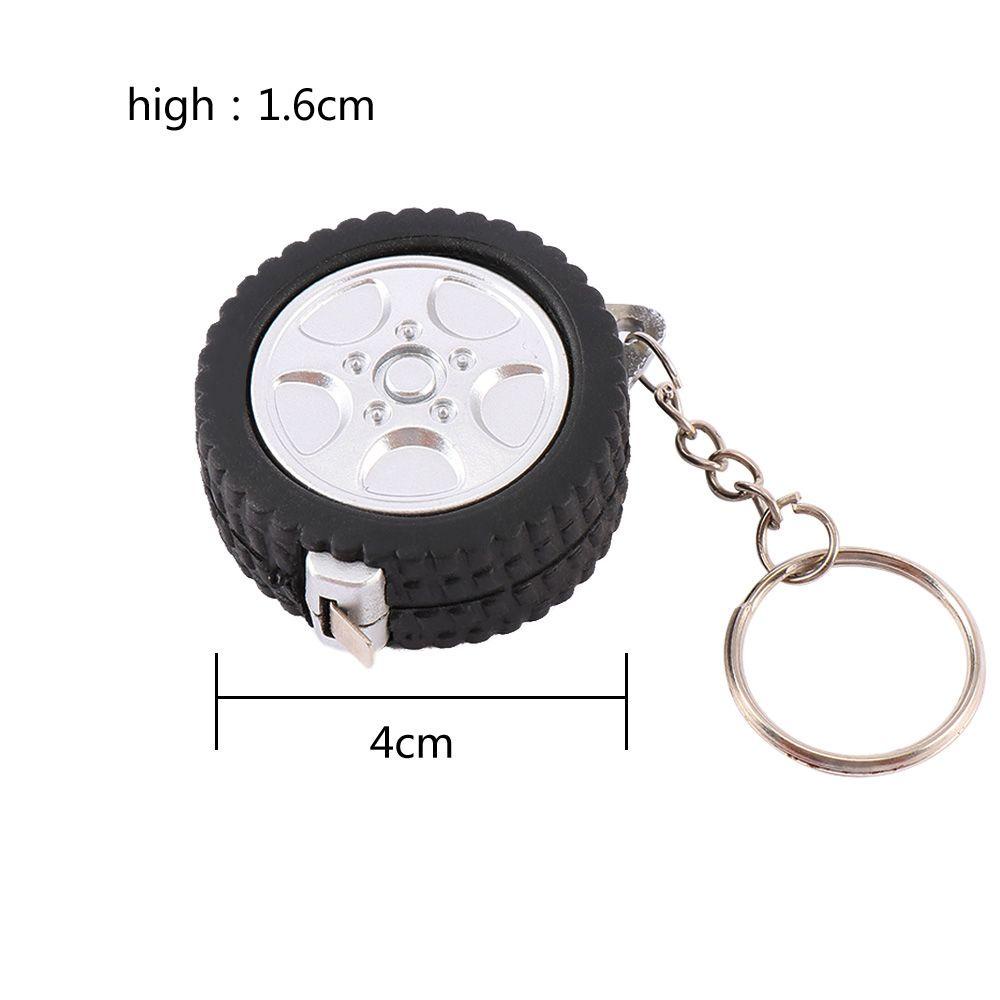 Lanfy Tape Measures Retractable Keyring Alat Ukur Plastik Bentuk Ban