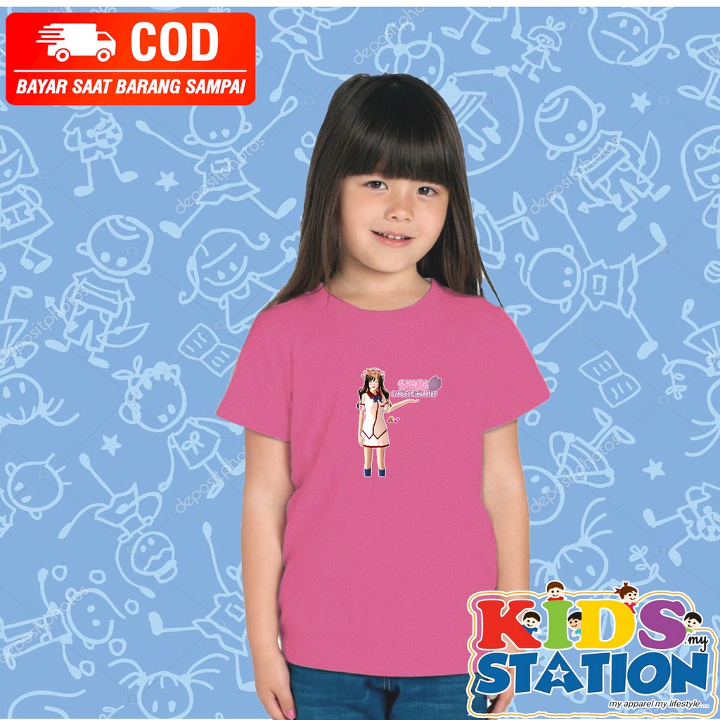 KAOS ANAK SAKURA SCHOOL SIMULATOR A1 BAJU TSHIRT KAOS ANAK ANAK