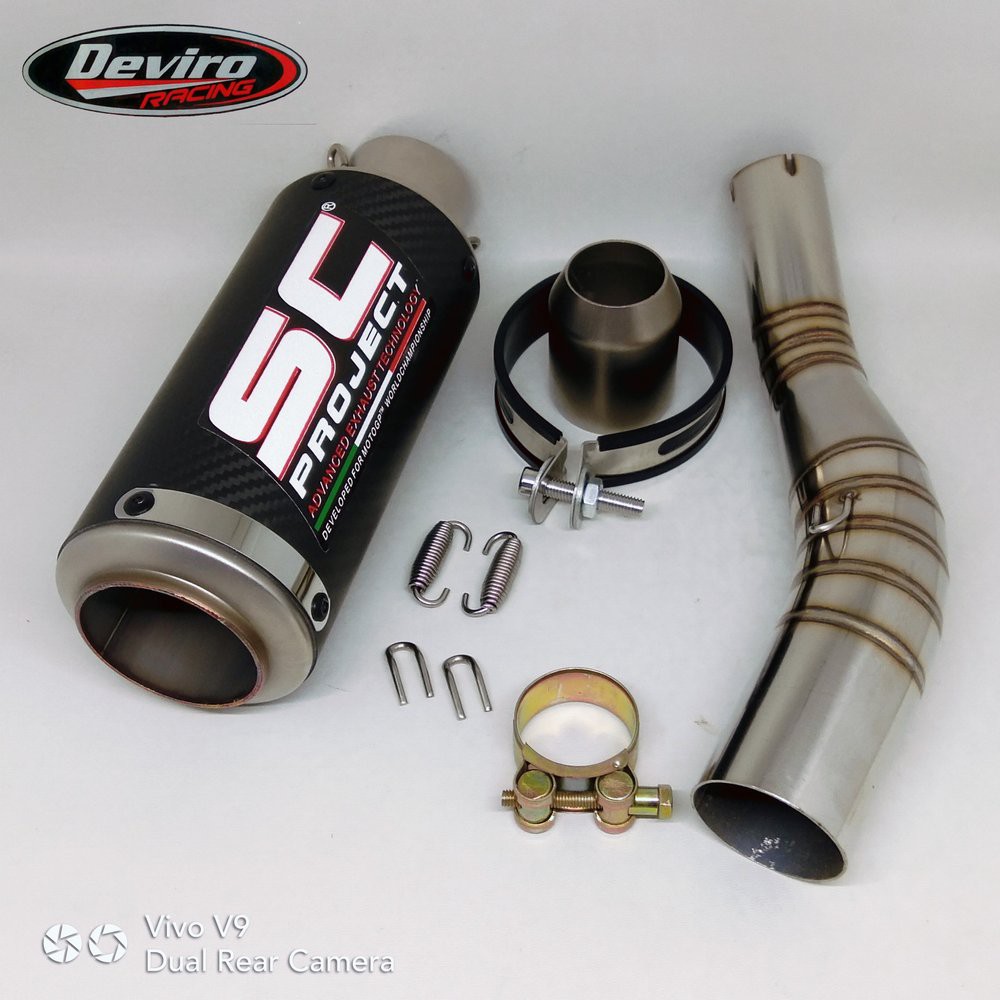 Knalpot SC-Project CR-T Carbon Import Slip On CBR150R K45 bac 76