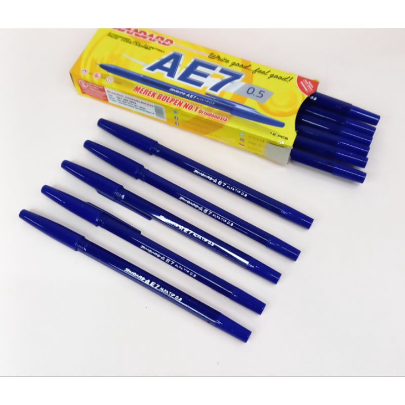 Pulpen Standart AE7 isi 12Pcs Pen Pena Ballpoint