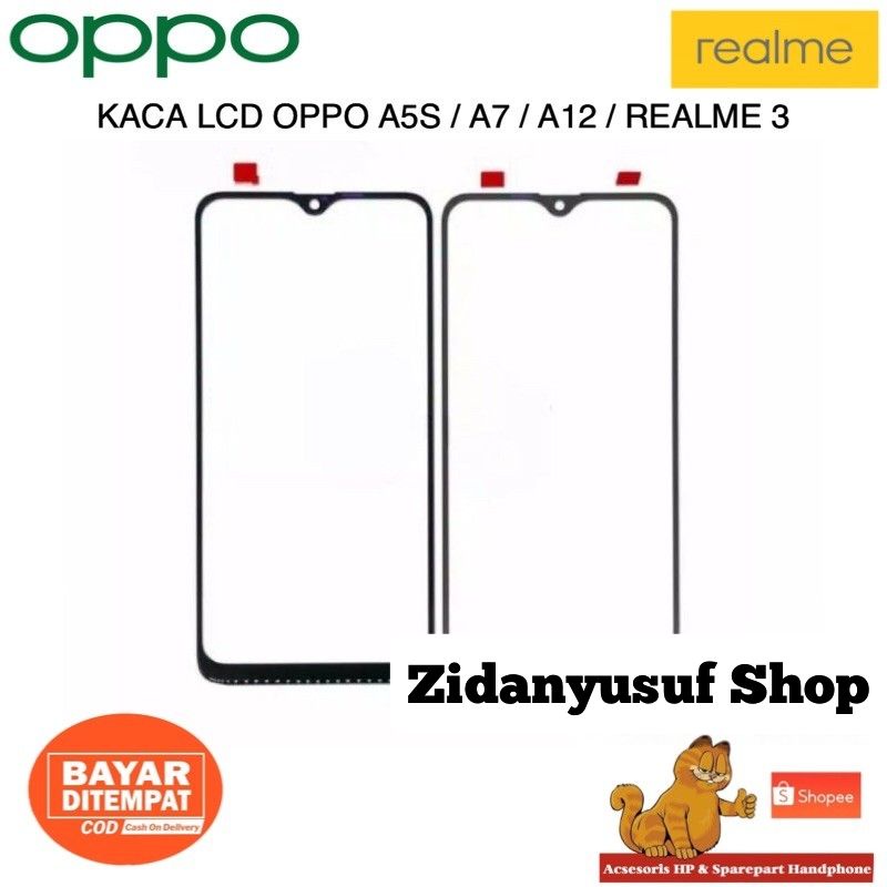 KACA DEPAN KACA LCD OPPO A5S / OPPO A7 / REALME 3/ OPPO A12 / A11K GLASS LCD