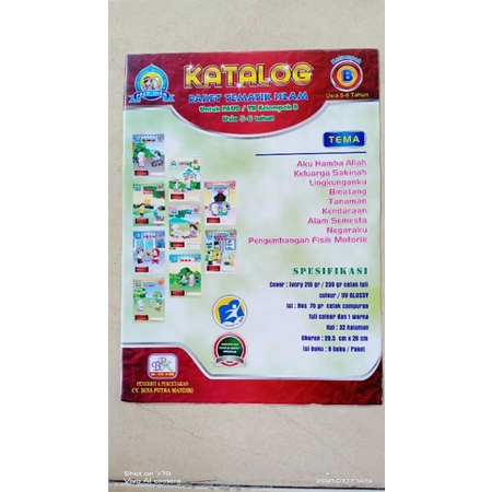 

PaketTematikIslamPaud/Kelas(B)Usia5-6Tahun