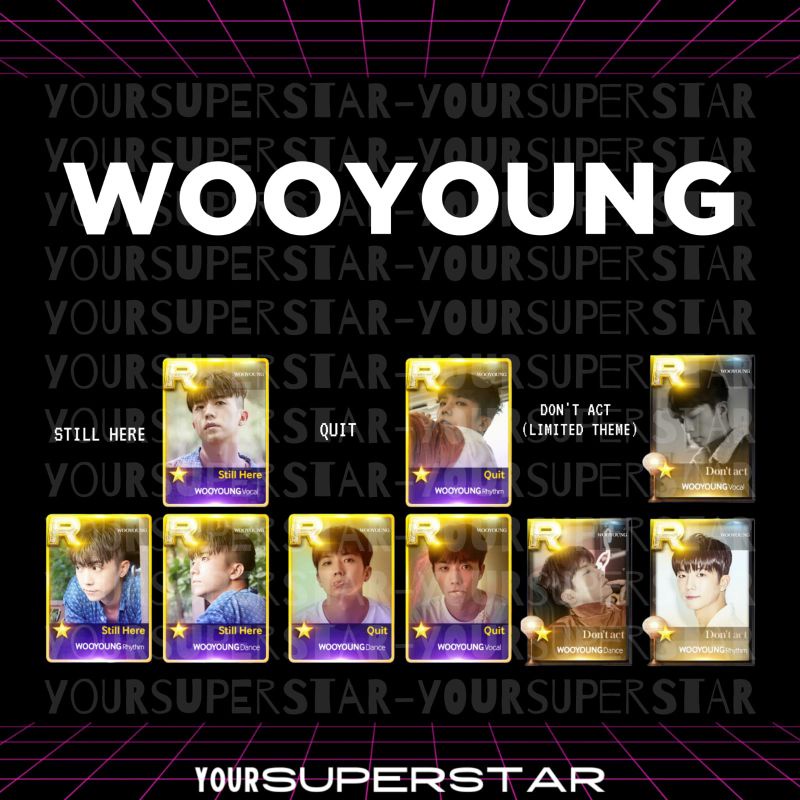 PHOTOCARD WOOYOUNG 2PM SUPERSTAR JYP