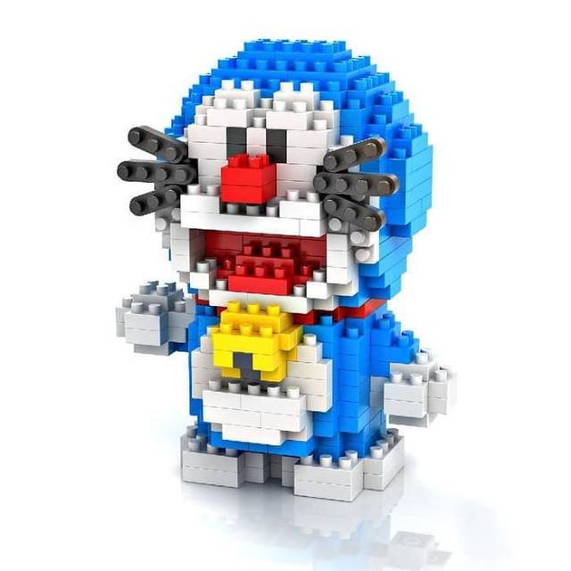 LOZ 9804 STAND UP DORAEMON SERIES MAINAN ANAK KREATIF BALOK SUSUN BRICK TOYS KANTONG AJAIB KUCING 3D