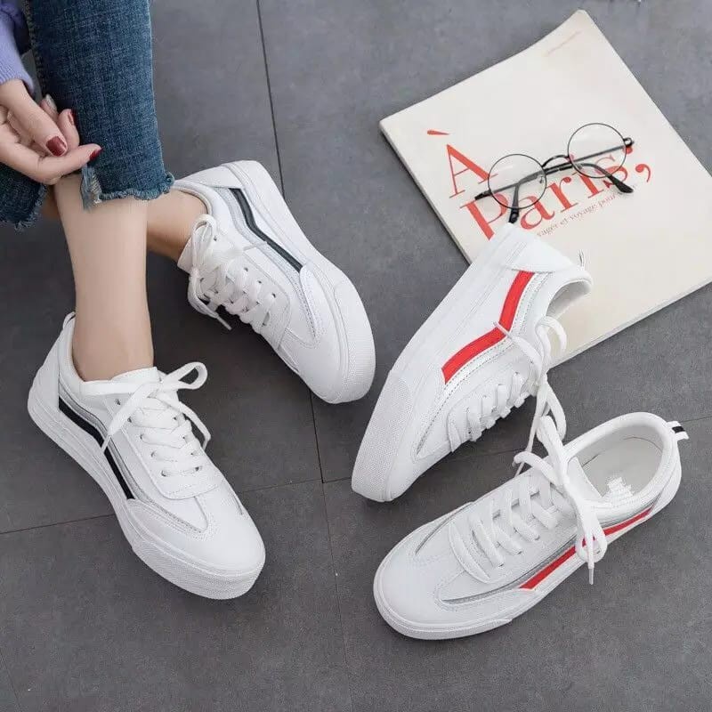 RYS - Simple Streak Sepatu Sneakers Wanita Fashion Casual - Ori Import