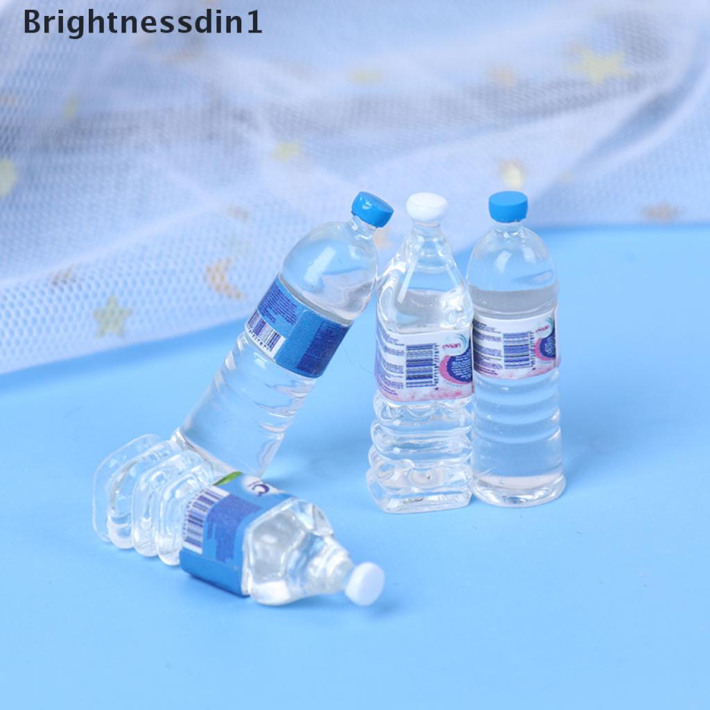 (Brightnessdin1) 10pcs Miniatur Botol Mineral Skala 1: 12 Untuk Rumah Boneka