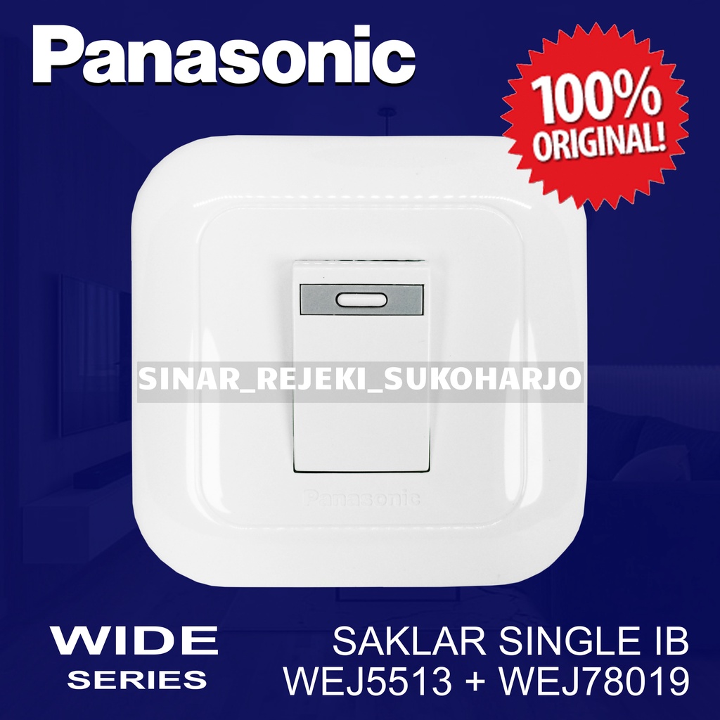 Panasonic Saklar Engkel Inbow IB Single 1gang 1way Tanam Wej5531 Wej78019w Ws