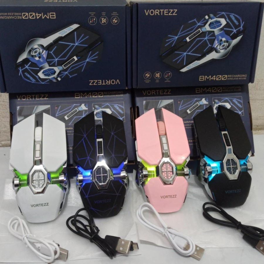 MOUSE WIRELESS GAMING VORTEZZ BM400 RECHARGE