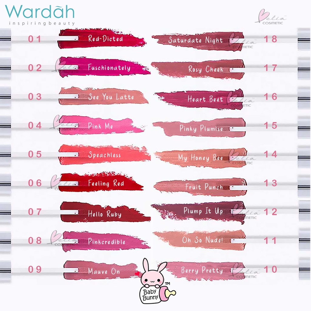 ❤ BELIA ❤ Wardah Exclusive Matte Lip Cream ( lipstick lipstik lipcream ) Baby Bunny