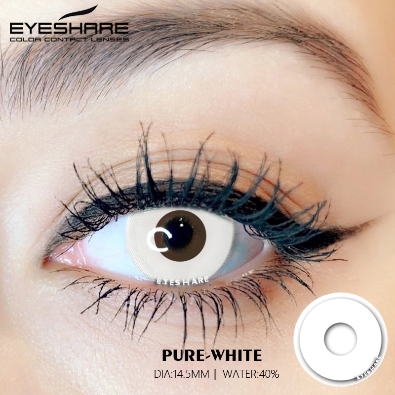 [Bayar Di Tempat]Warna Solid-RED-BLUE-BLACK Fresh Halloween2Pcs Softlens Cosplay Anime / Warna Lensa Kontak Normal Seni Gotik/All Color/TerbaikTahun In